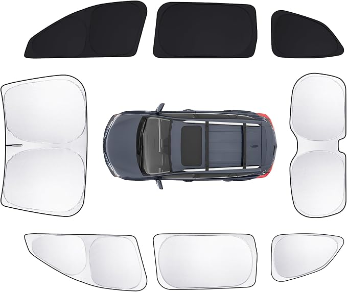 8pcs Car Window Shades for Subaru Ascent 2019-2024 2025 Accessories, Windshield by Unknown