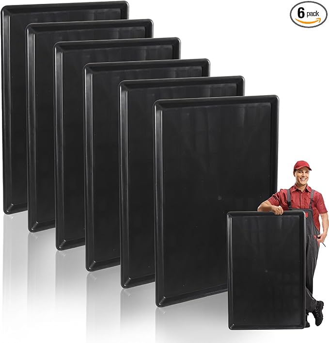6 Pack Extra Large Oil Drip Pan, 35.4 x 24 x 1.6 in Oil Change Drain Pan by Unknown