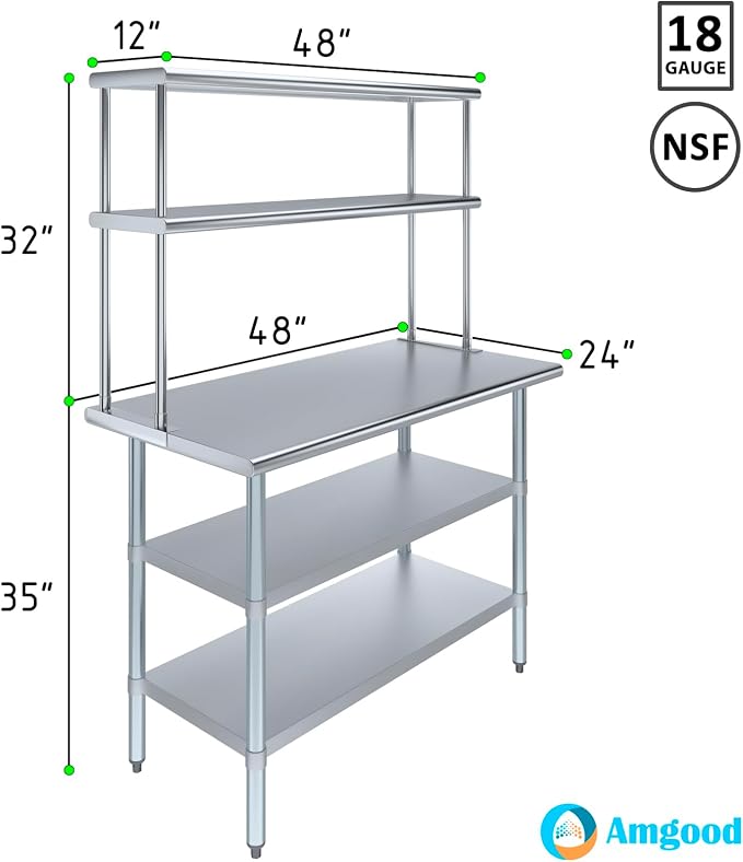 Amgood Stainless Steel Work Table - Image 3