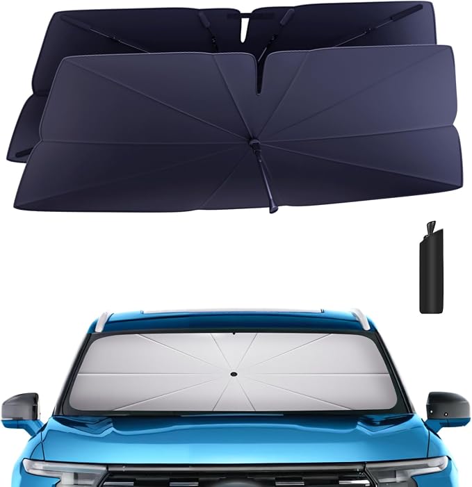 Windshield Sun Shade Umbrella for 2015-2024 Ford Edge Accessories: Custom Fit by HIMUMOY