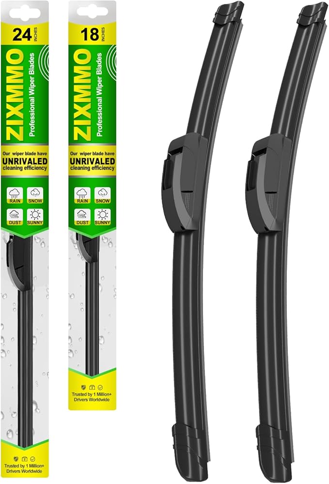 OEM Quality 24in + 18in Premium All-Season Windshield Wiper Blades by ZIXMMOFactoryWiperBlade