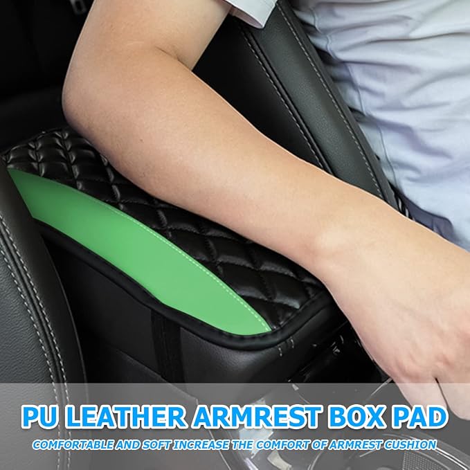 Moly Magnolia Car Center Console Cover, Leather Waterproof Armrest Seat Box - Image 3