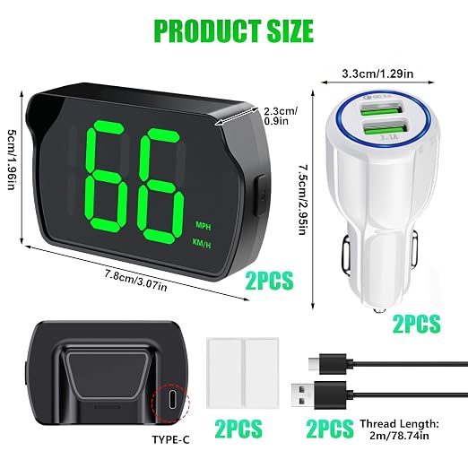 GPS Digital Speedometer for Car MPH, Universal HUD Speed Meter - Image 6