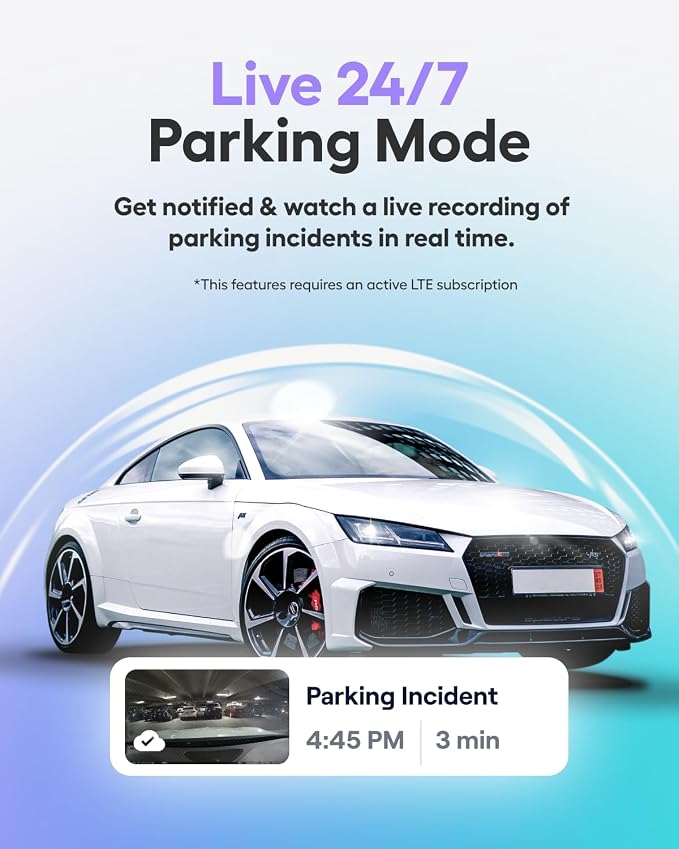 Nexar Beam2 Mini Dash Cam Car Camera 256GB Storage 24H Parking Mode Wide Angle - Image 6