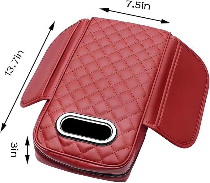 Car Armrest Cover Leather Car Console Covers Box Pad - Image 7