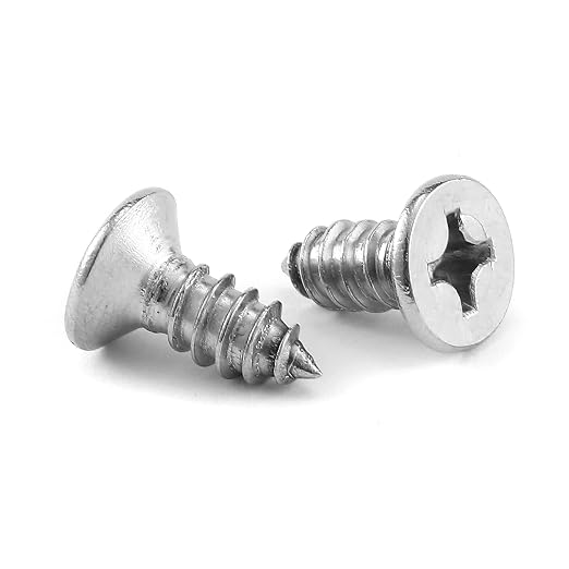 #4 x 3/8" Wood Screw 100Pcs 18-8 Stainless Steel Screws Flat Head Phillips Fast by SGTZH