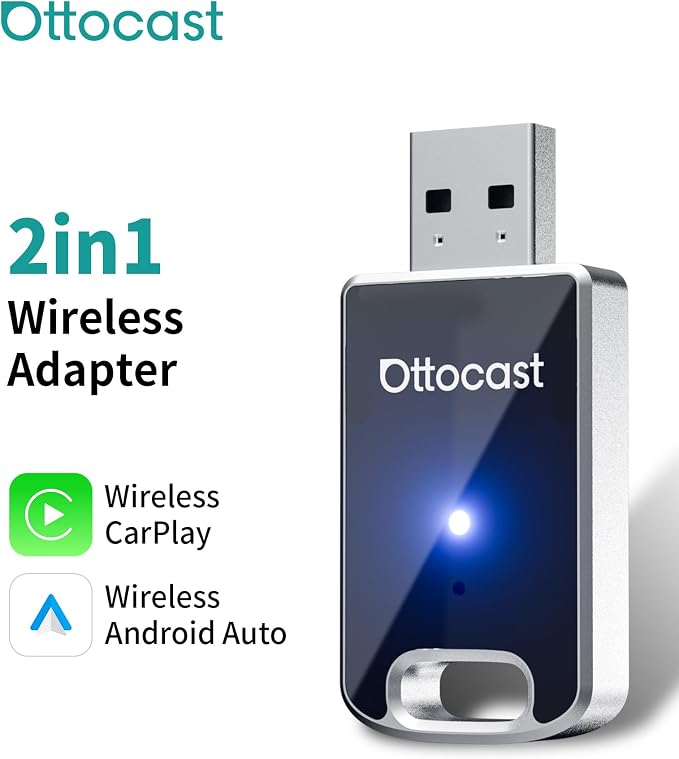 OTTOCAST Mini 2 in 1 Wireless Carplay Adapter & Wireless Android Auto Adapter - Image 3