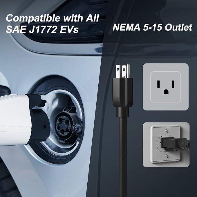 Skysword Ⅱ Level 1 EV Charger, EVSE Home Electric Vehicle Portable Charging - Image 2