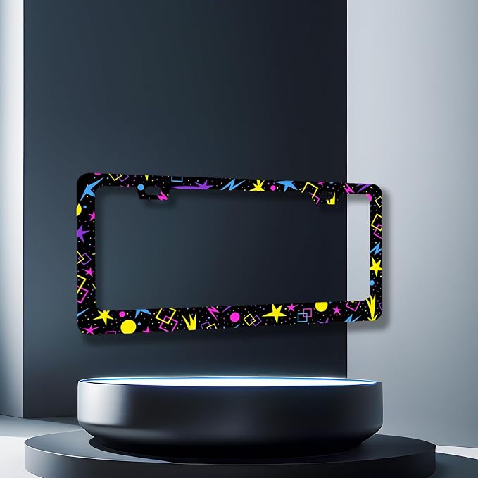 Psychedelic Stars License Plate Frame Colorful Galaxy License Plate Holder - Image 3