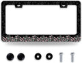 Cute Pink Flowers License Plate Frame Colorful Floral License Plate Frames by NINANMY