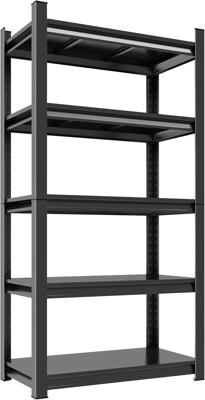 Metal Garage Shelving Unit, Heavy Duty 5-Tier Adjustable Storage Rack, Steel by Notmise