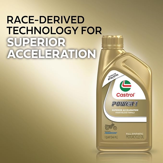 Castrol Power1 4T 10W-40 Full Synthetic Motorcycle Oil, 1 Quart - Image 5