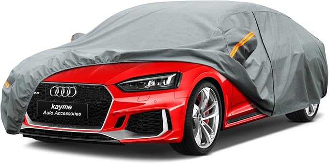 Kayme Heavy Duty Car Cover Waterproof All Weather, Full Exterior Covers Sun by kayme