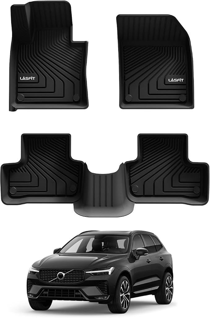 LASFIT Floor Mats for Volvo XC60 2018-2026, All Weather Floor Liner TPE Custom - Image 9