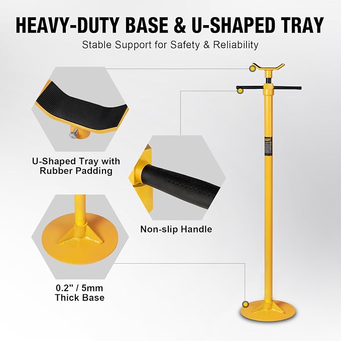 YELLOW JACKET Underhoist Support Stand 3/4 Ton Capacity Lifting from 52.8" to - Image 3