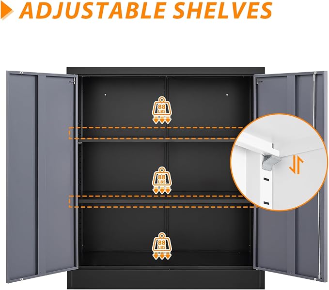 Metal Storage Cabinet, Lockable Storage Cabinet - Image 5