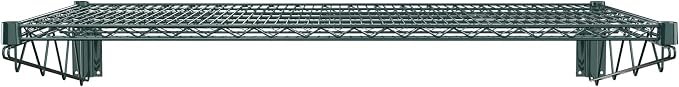 24" x 48" Green Epoxy Wire Wall Mount Shelf - Image 3