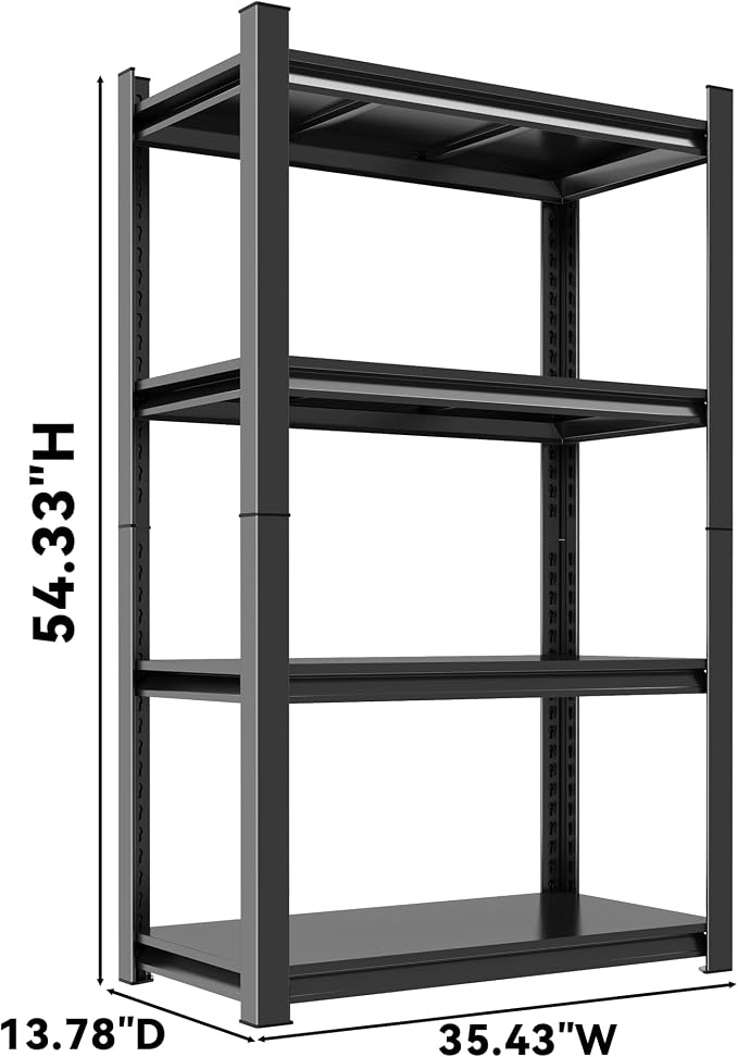 55''H Garage Shelving 2400LBS Heavy Duty Shelving Units, Garage Storage Shelves - Image 3