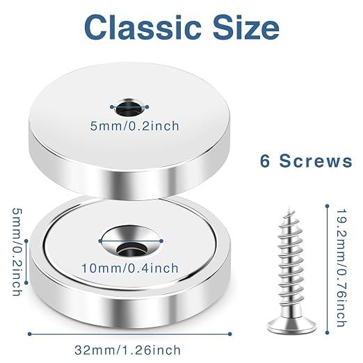MIKEDE Strong Magnets Heavy Duty, 110LB Neodymium Cup Magnets - Image 2