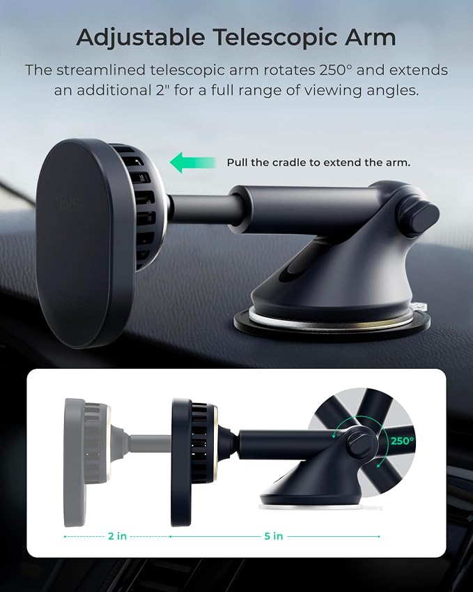 iOttie Velox Pro MagSafe Compatible Dash & Windshield Car Mount - Image 4