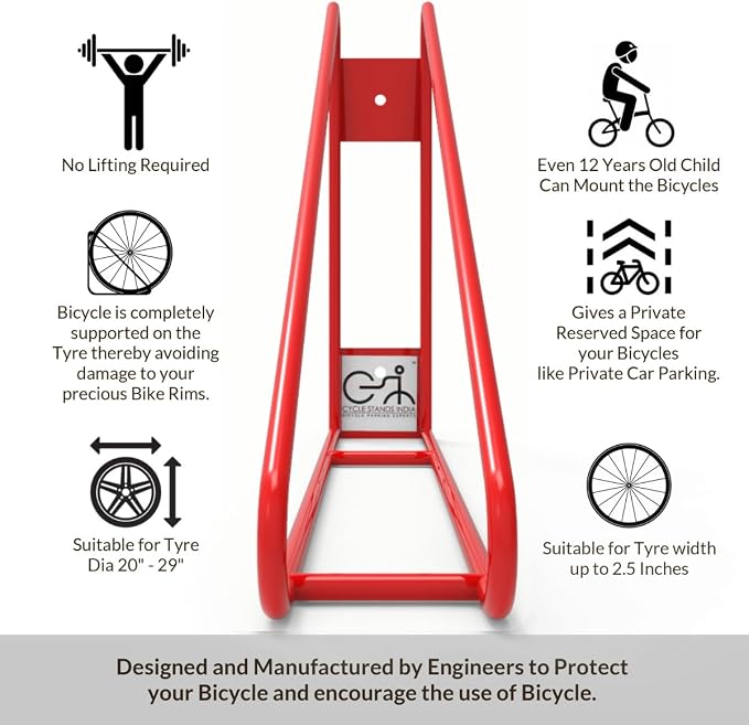 Bike Wall Mount Vertical Bike Hanger - Image 5
