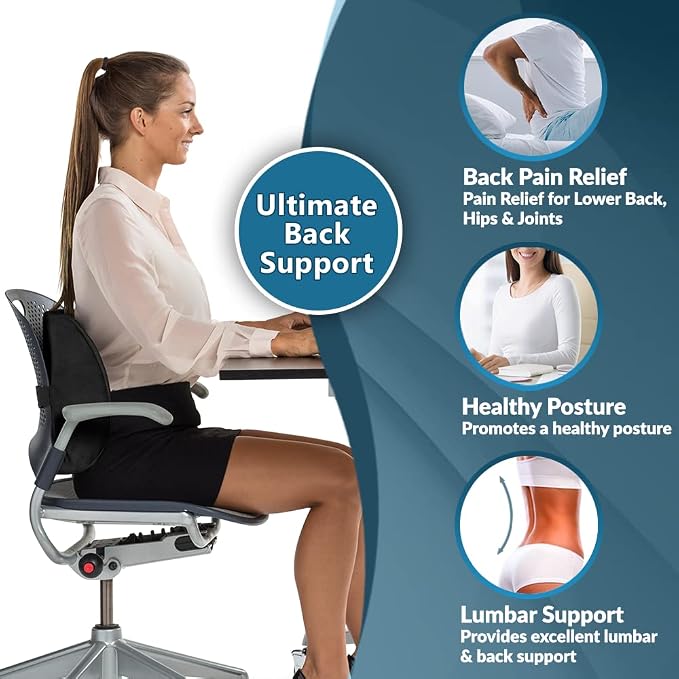 ComfiLife Lumbar Support Back Pillow Office Chair and Car Seat Cushion - Image 5