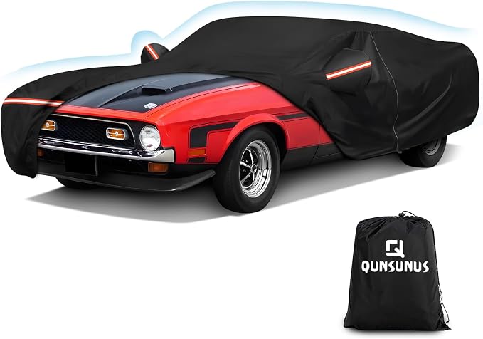 QUNSUNUS Waterproof Car Cover for Ford Mustang 1969-1973, Outdoor Car Covers by QQUNSUNUS