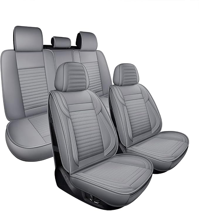 LINGVIDO Car Seat Covers, Breathable and Waterproof Faux Leather Automotive - Image 8