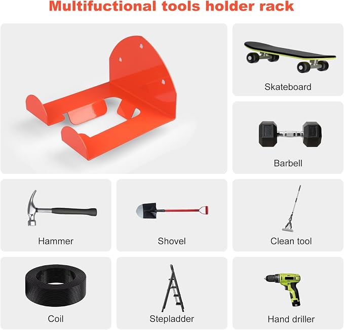 Weedeater Hanger, Trimmer Rack Heavy Duty Wall Mount - Image 7