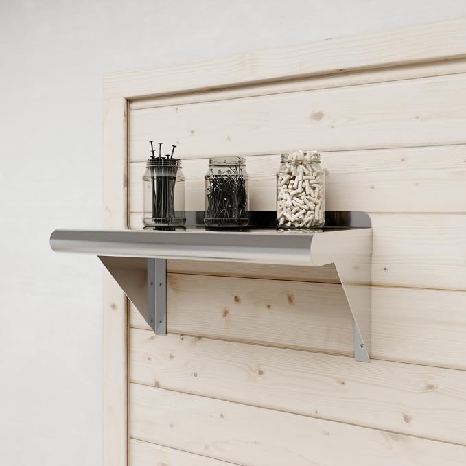 AmGood 10" X 16" Stainless Steel Wall Shelf | Metal Shelving | Garage, Utility - Image 6