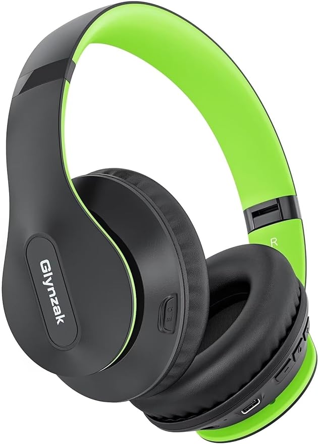 Wireless Bluetooth Headphones Over Ear, 65H Playtime HiFi Stereo Headset by Glynzak