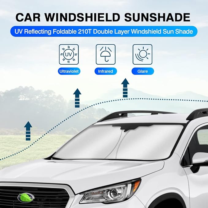 KUST Windshield Sun Shade for 2019-2025 2026 Subaru Ascent Accessories Window - Image 2