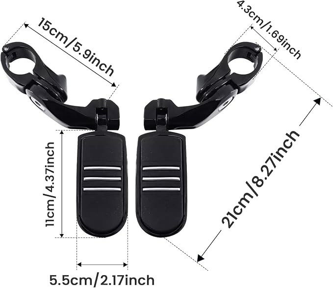 1.25" 32MM Motorcycle Adjustable Highway Pegs - Image 4