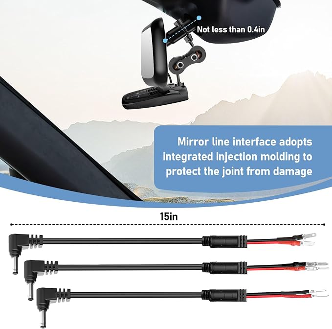 Radar Detector Mount, Rearview Mirror Rod Radar Mounting Bracket+Rearview - Image 3