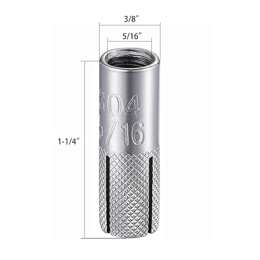 Wensilon 5/16"-18 Premium Stainless Steel Drop in Anchors Assortment, Knurled - Image 2