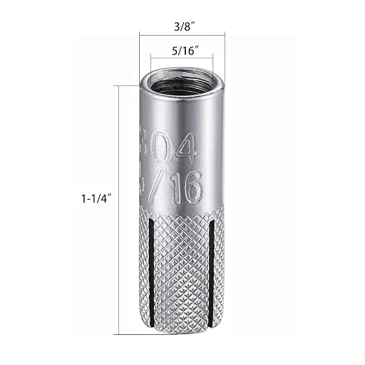 Wensilon 5/16"-18 Premium Stainless Steel Drop in Anchors Assortment, Knurled - Image 2