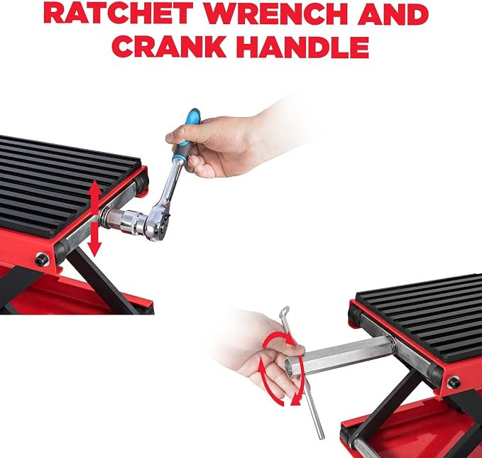 CXRCY 1200 LBS Motorcycle Lift Scissor Jack Upgraded Dirt Bike ATV Steel - Image 3