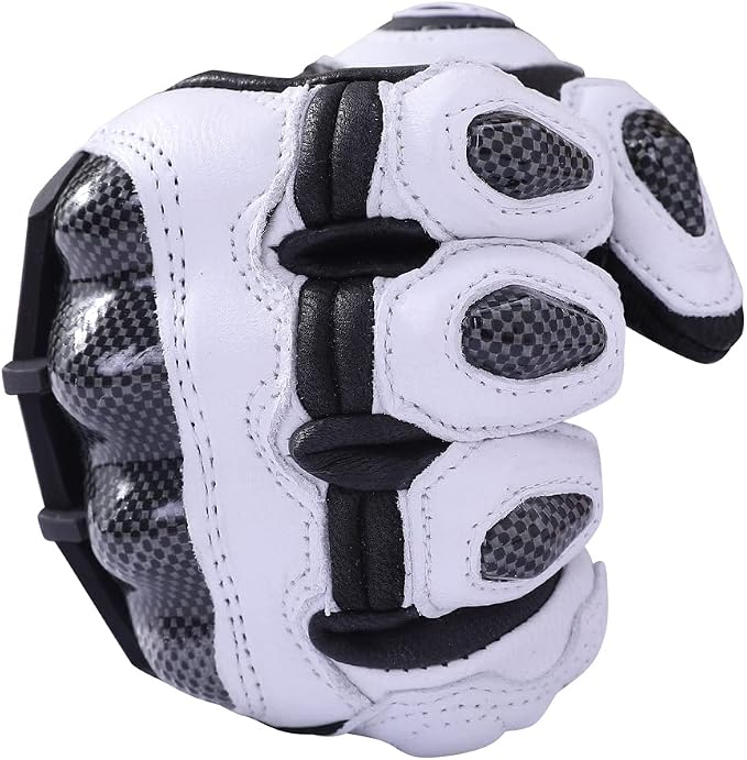 Harssidanzar Breathable Leather Motorcycle Gloves Touchscreen - Image 4