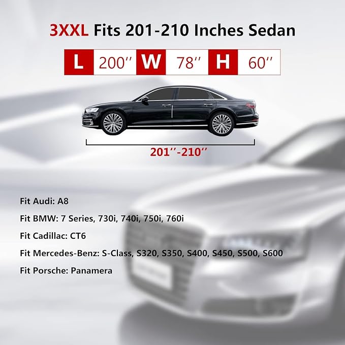 Tecoom Car Cover Waterproof All Weather, Outdoor Indoor Car Covers - Image 6