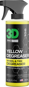3D Yellow Degreaser – Non-Acid Wheel & Tire Cleaner Spray by 3DCarCare