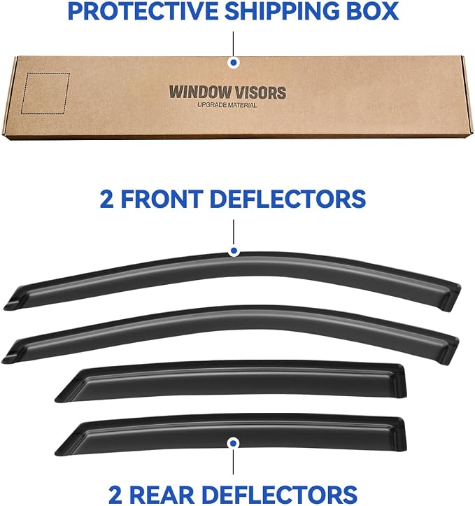 Window Visors Rain Guards for 2014-2020 Chevy Impala, Out-Channel Window Vent - Image 5