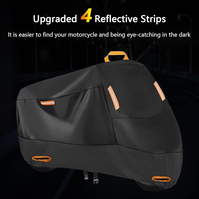 300D Motorbike Cover Waterproof Outdoor, Seceles Durable All Season Protection - Image 4