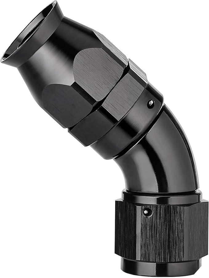 EVIL ENERGY 6AN 45 Degree PTFE One Piece Full Flow End Hose Fitting Aluminum by EVILENERGY