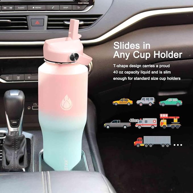SENDESTAR 40oz Stainless Steel Water Bottle, Double Wall Vacuum Insulated Bottle - Image 4