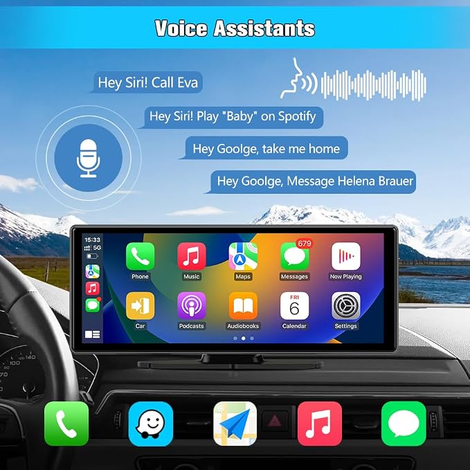 10.26" Portable Apple Carplay Screen - Image 6