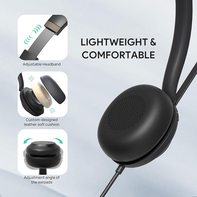 Yealink UH37 USB Headset with Noise Cancelling Microphone, Wired Headset - Image 3