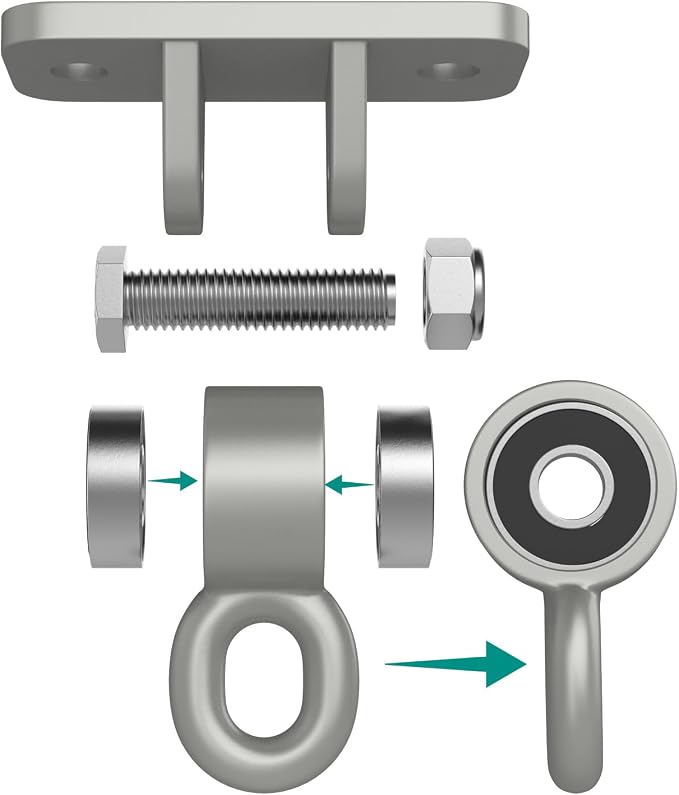 BETOOLL Swing Hangers with Bearing, Heavy Duty Porch Swing Hanging Kit by BETOOLL