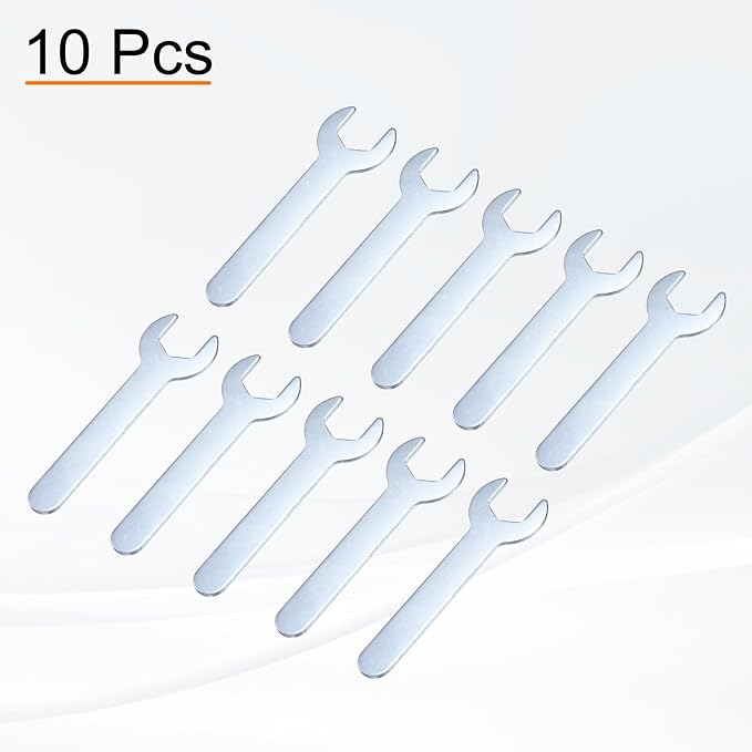 HARFINGTON 10pcs Small Wrench 16x95x2mm Metric U-Shaped Single Open Ended - Image 3