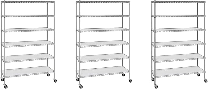 Organize in Style with The Members Mark 6-Tier NSF Heavy Duty Wire Shelving by Unknown