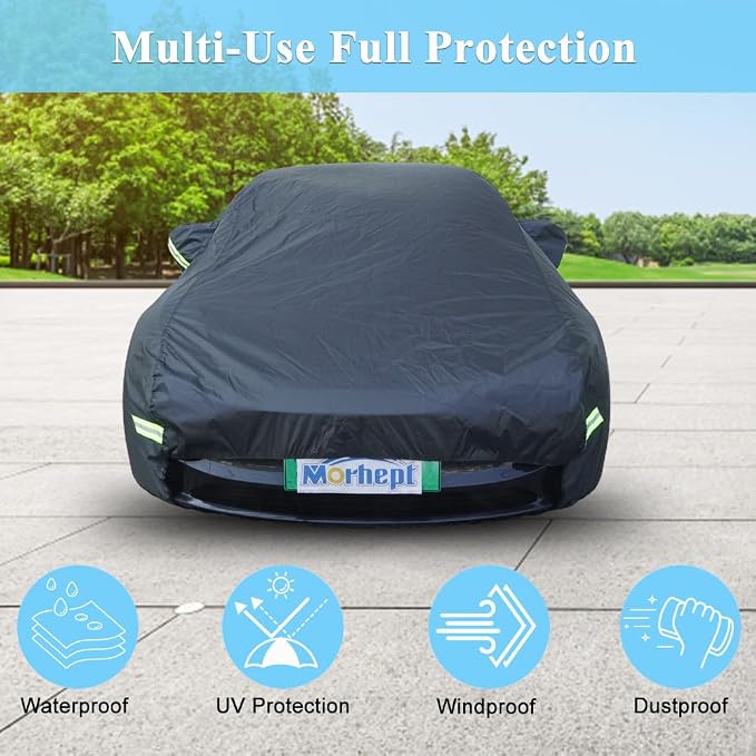 Car Cover for Tesla Model 3, Custom Fit Waterproof All Weather Full Exterior - Image 5